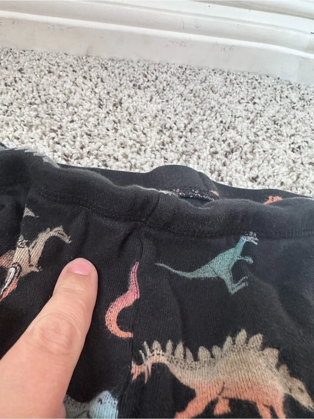 100% Organic Cotton GAP Black Kids Dinosaur Pajama Set Dino